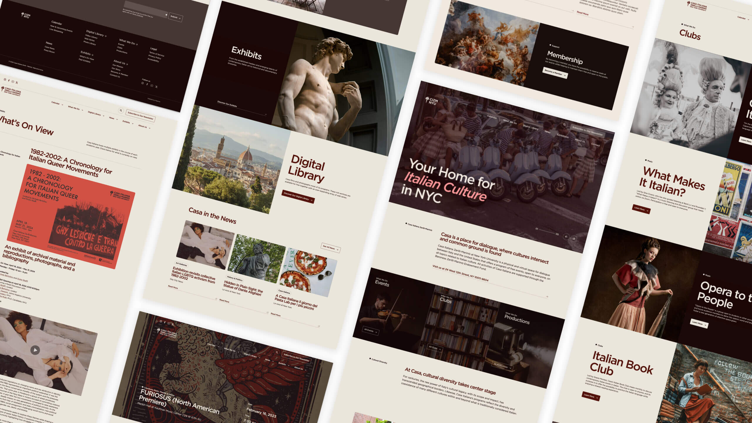 NYU website design and development project by Takt showcasing multiple screens.